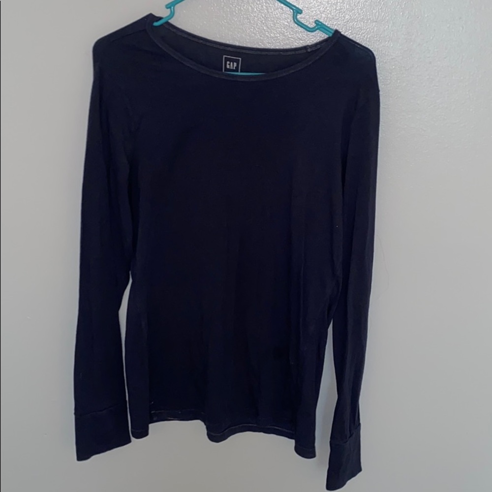 plain navy blue long sleeve